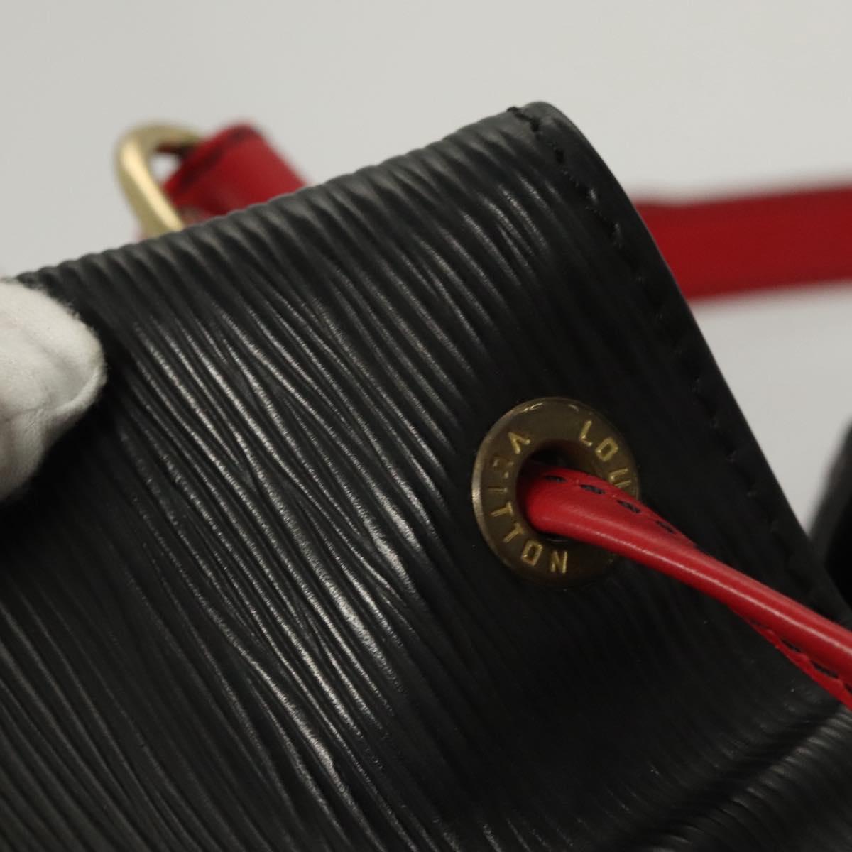 LOUIS VUITTON Epi Noe Shoulder Bag Bicolor Black Red M44017 LV Auth BA1247