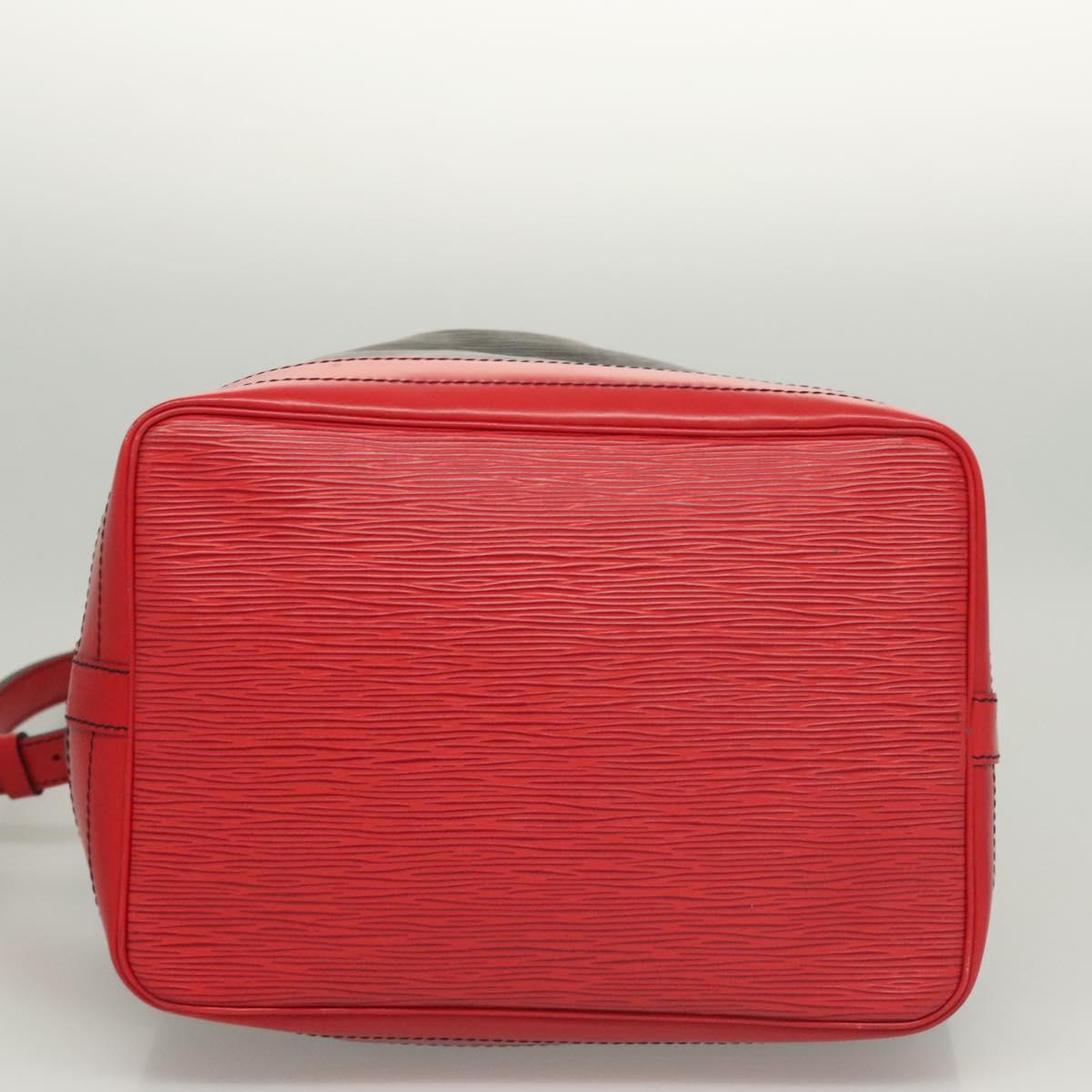 LOUIS VUITTON Epi Noe Shoulder Bag Bicolor Black Red M44017 LV Auth BA1247