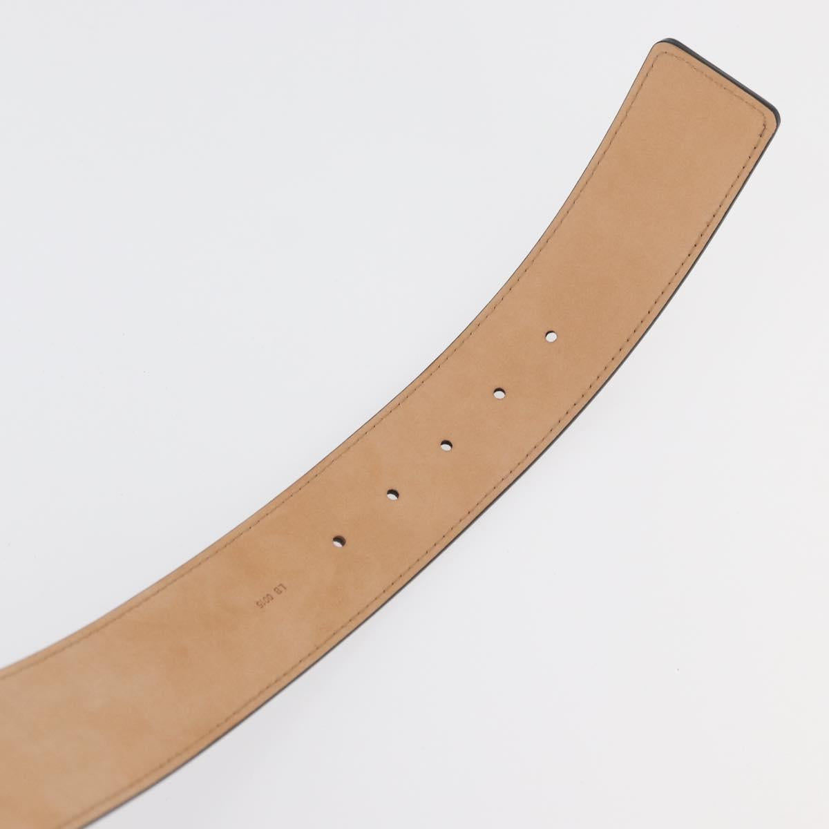LOUIS VUITTON Ceinture Belt Leather 45.7"" Black LV Auth BA12472A