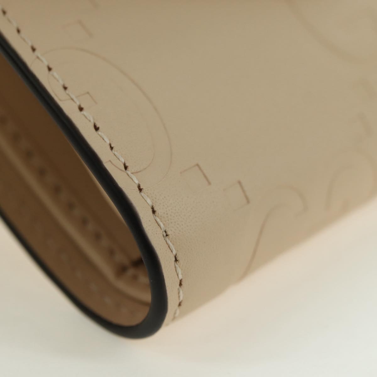 GUCCI GG Canvas Trifold Wallet Leather Beige Gold 772793 Auth BA12477M