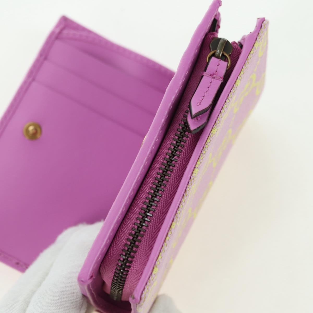 GUCCI GG Canvas Bifold Wallet Pink Gold 783121 Auth BA12478M