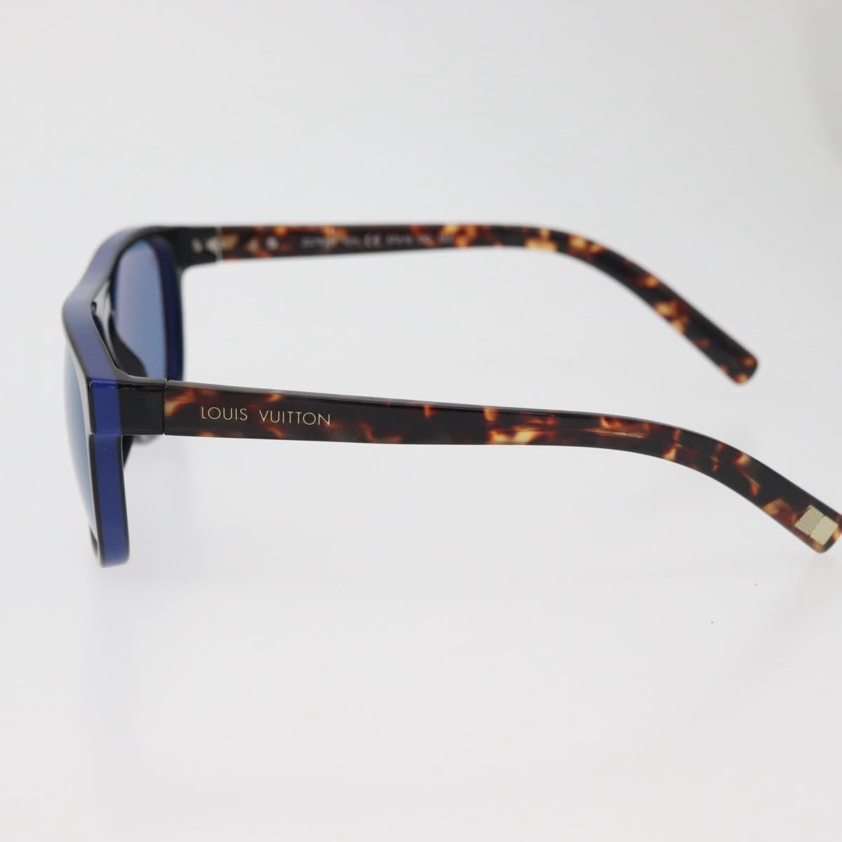LOUIS VUITTON Tortoise Pattern Sunglasses plastic Blue LV Auth BA12483A