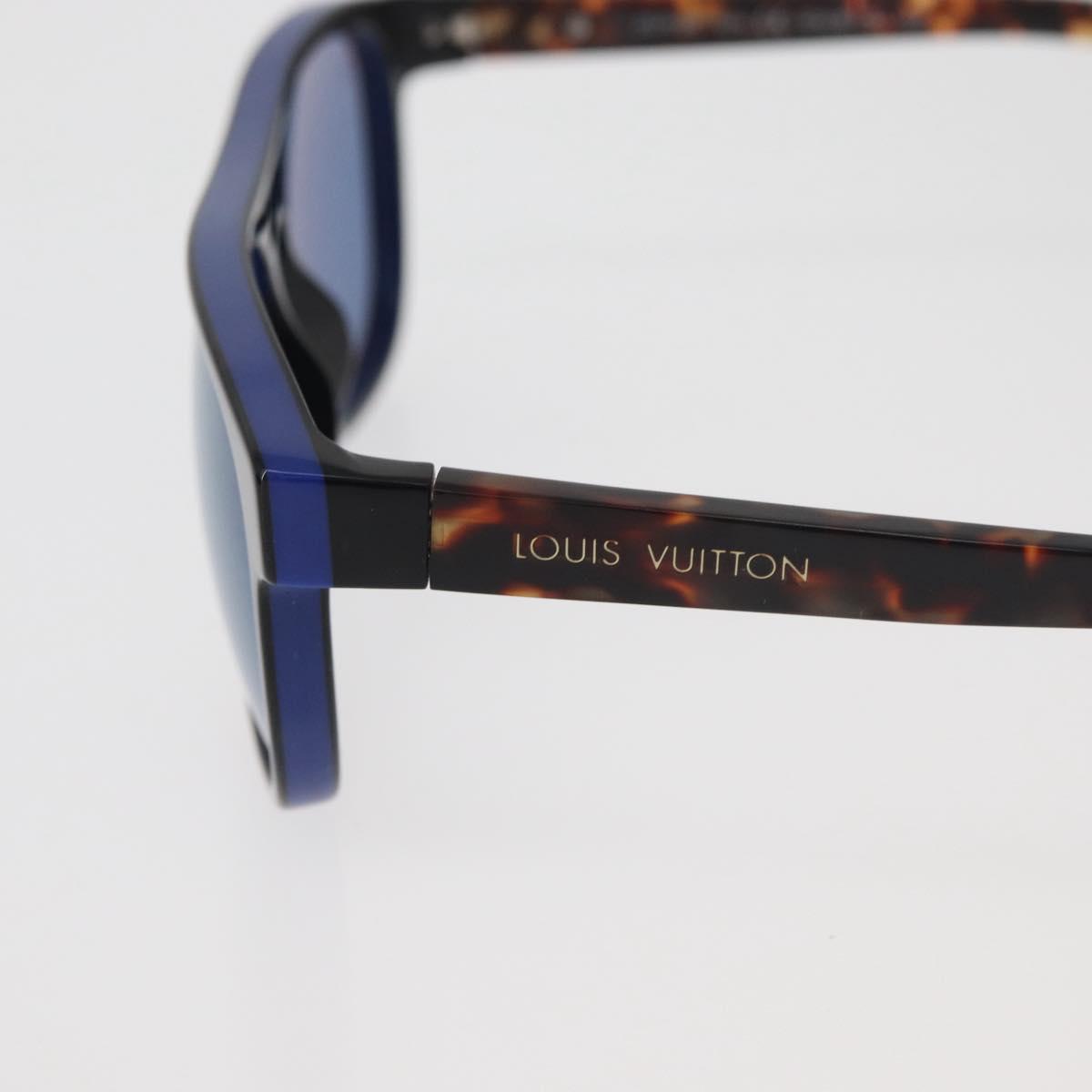 LOUIS VUITTON Tortoise Pattern Sunglasses plastic Blue LV Auth BA12483A