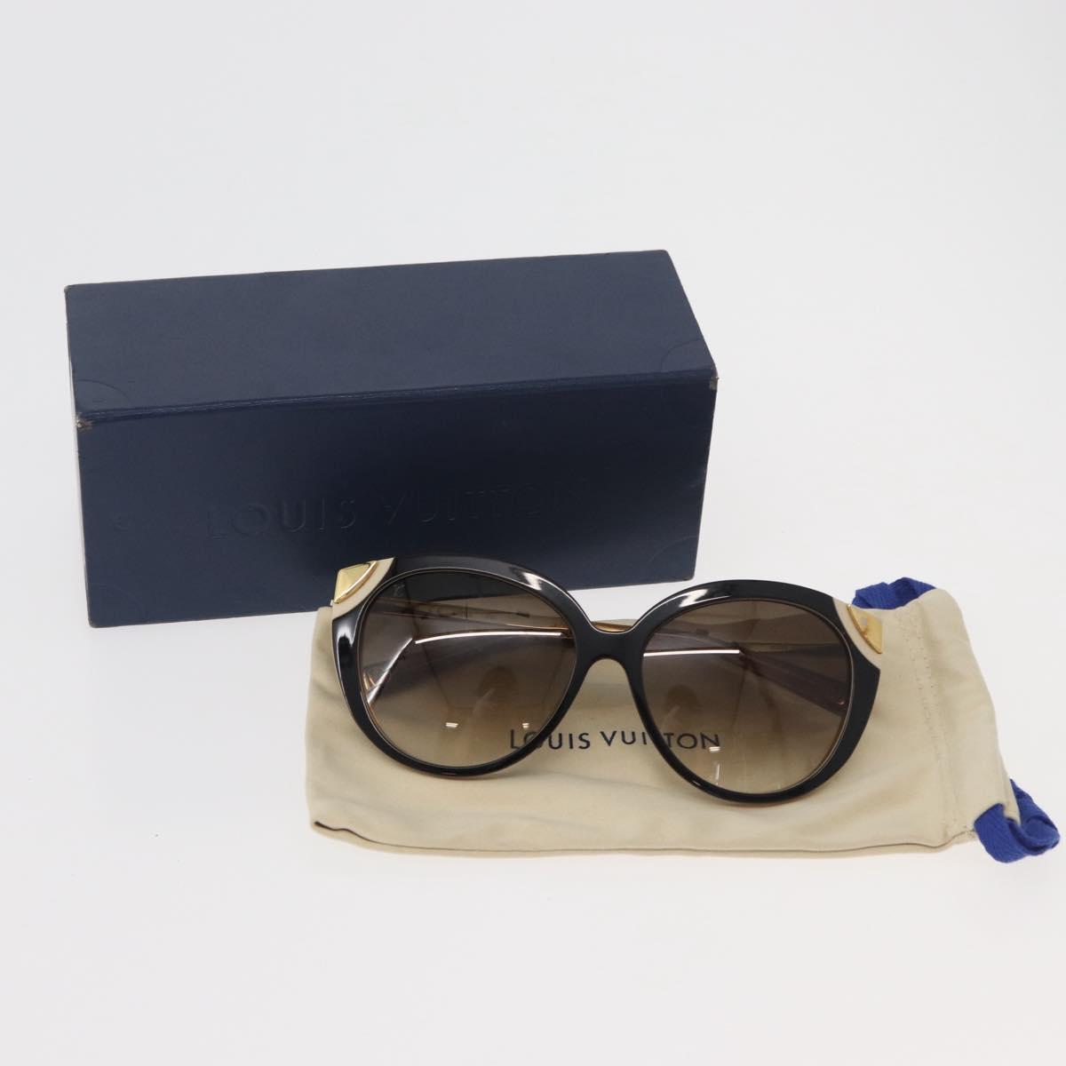LOUIS VUITTON Sunglasses metal Brown LV Auth BA12484A
