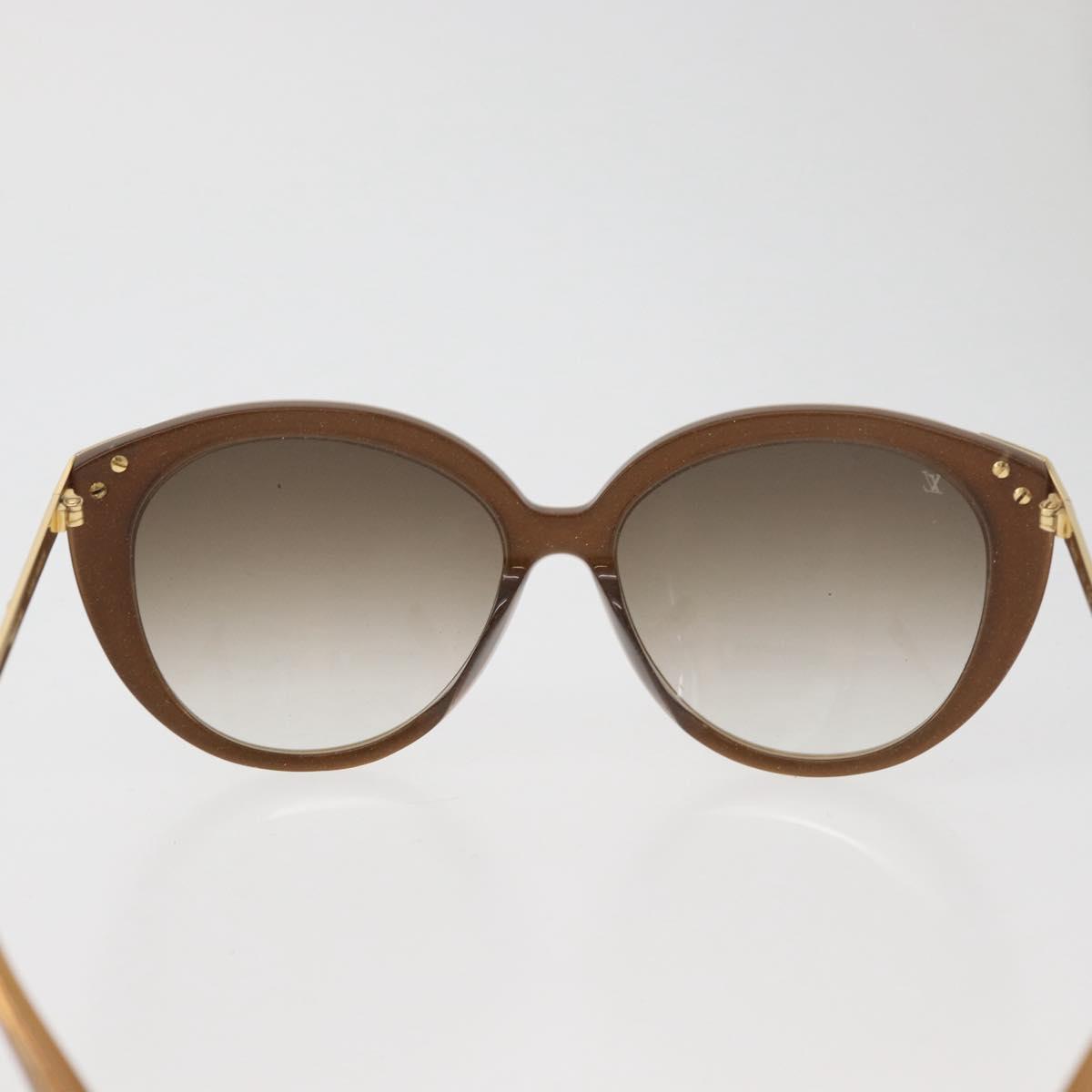 LOUIS VUITTON Sunglasses metal Brown LV Auth BA12484A