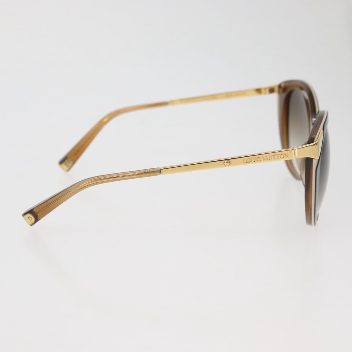 LOUIS VUITTON Sunglasses metal Brown LV Auth BA12484A