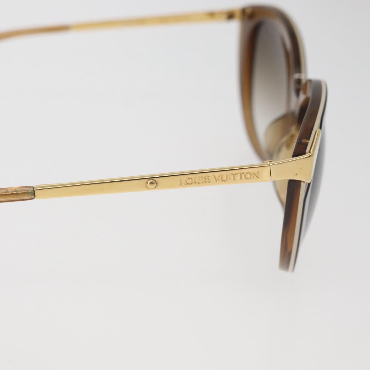 LOUIS VUITTON Sunglasses metal Brown LV Auth BA12484A