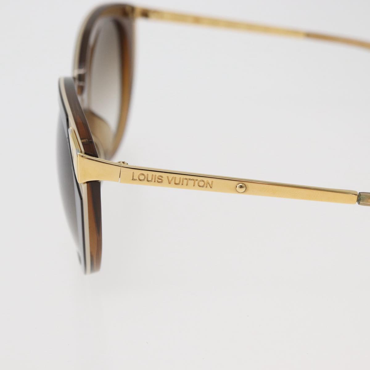 LOUIS VUITTON Sunglasses metal Brown LV Auth BA12484A