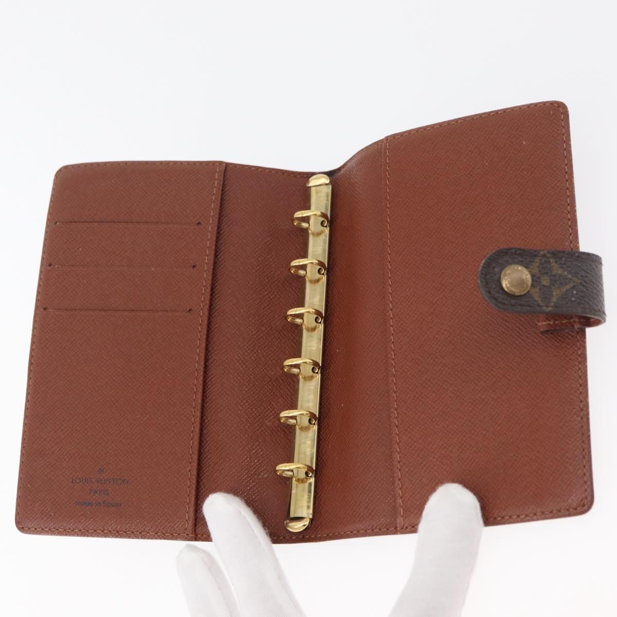 LOUIS VUITTON Monogram Agenda PM Day Planner Cover R20005 LV Auth BA12488