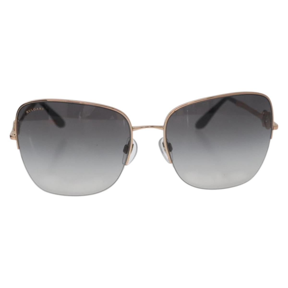 BVLGARI Sunglasses metal Brown Auth BA12489A