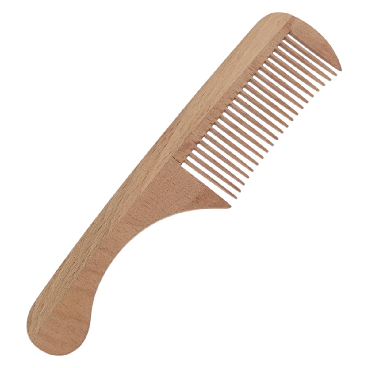 FENDI Pecan Canvas Comb Wood Brown Auth BA12492A