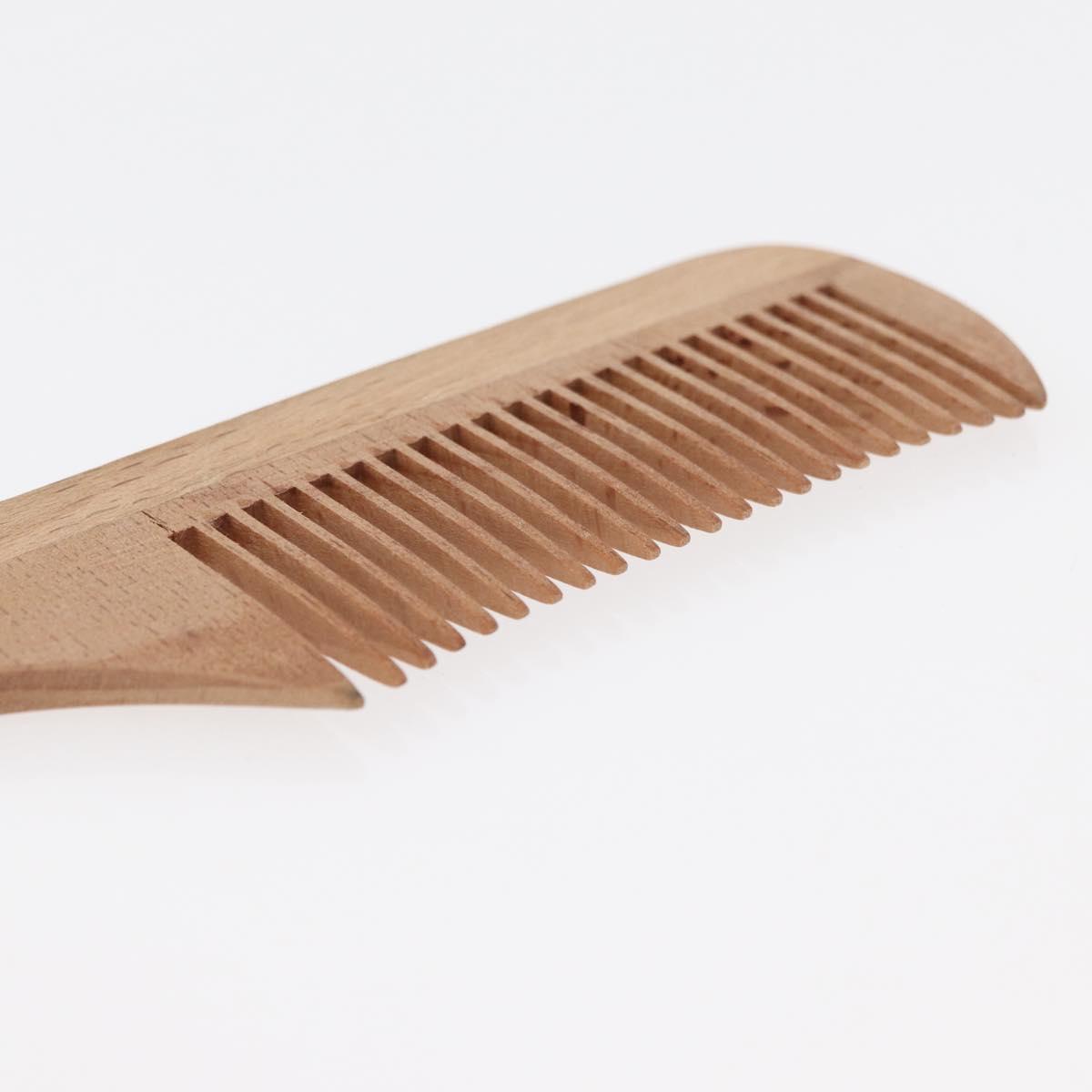 FENDI Pecan Canvas Comb Wood Brown Auth BA12492A
