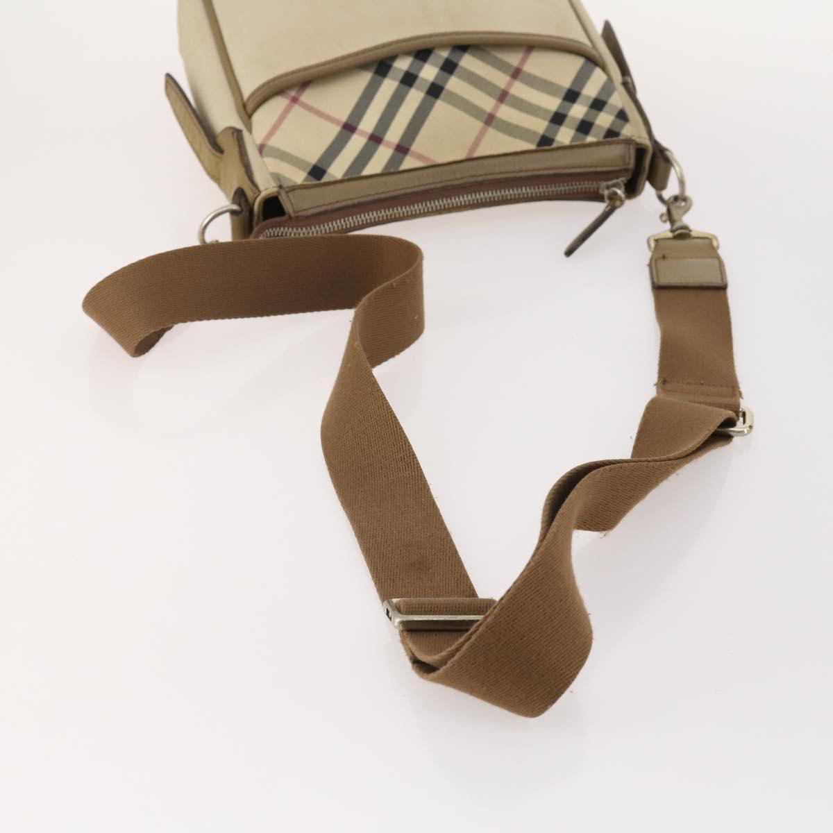Burberrys Burberry Nova Check Shoulder Bag Canvas 2 Set Beige Auth BA12494