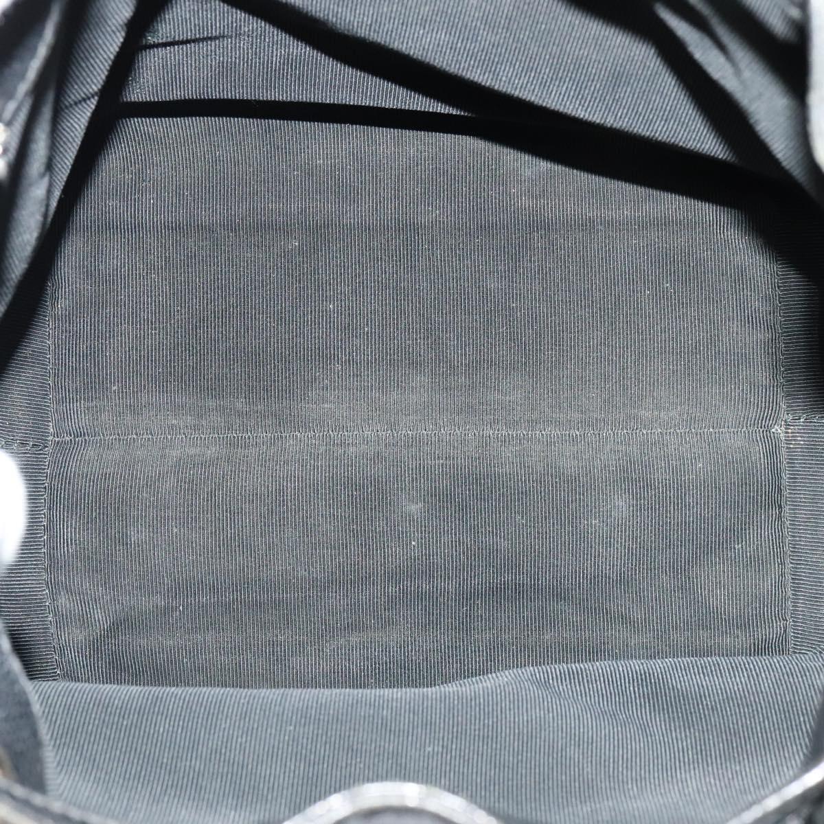 CHANEL Shoulder Bag Caviar Skin Black Silver CC Auth BA125