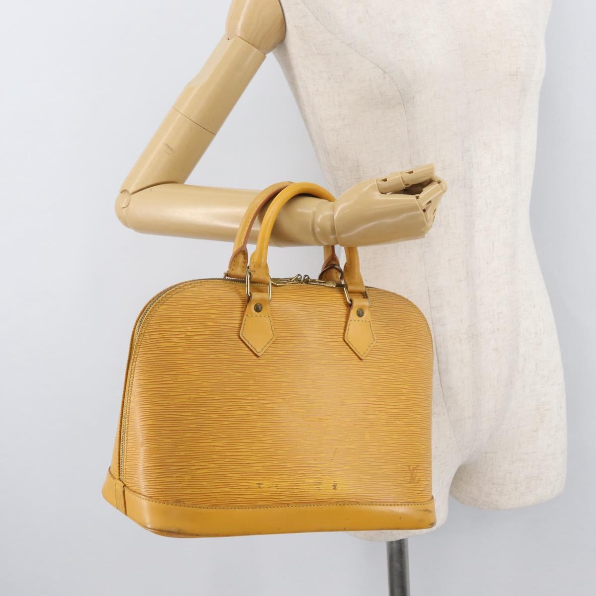 LOUIS VUITTON Epi Alma Hand Bag Yellow M52149 LV Auth BA12501