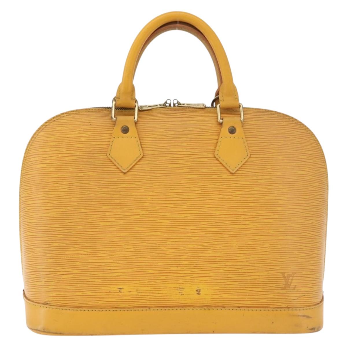 LOUIS VUITTON Epi Alma Hand Bag Yellow M52149 LV Auth BA12501