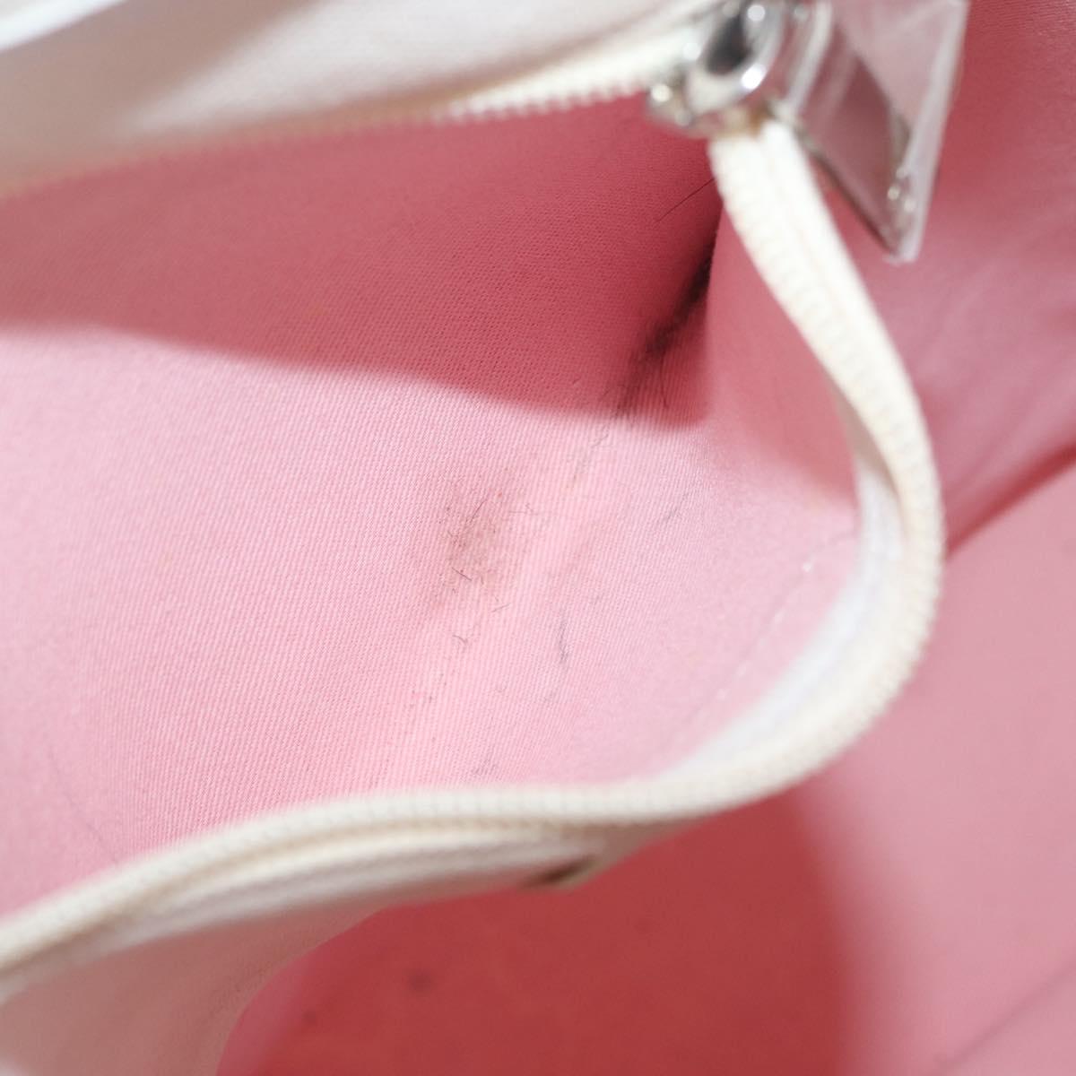 CHANEL Tote Bag Canvas White Silver CC Auth BA12534A