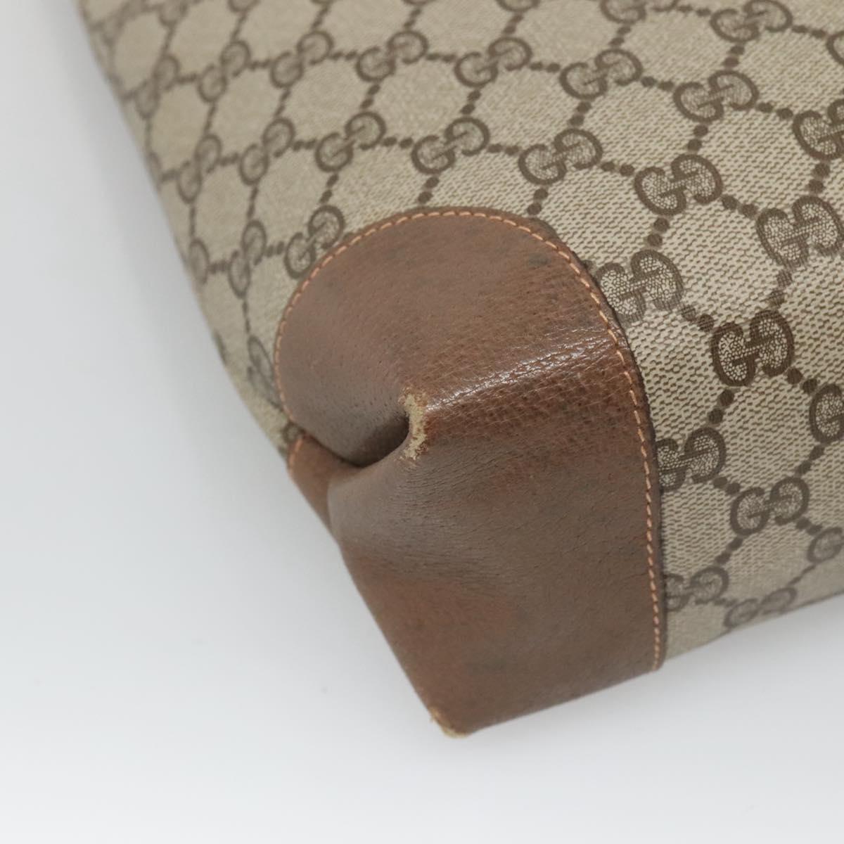 GUCCI GG Supreme Web Sherry Line Tote Bag PVC Beige 002 904 0222 Auth BA1254