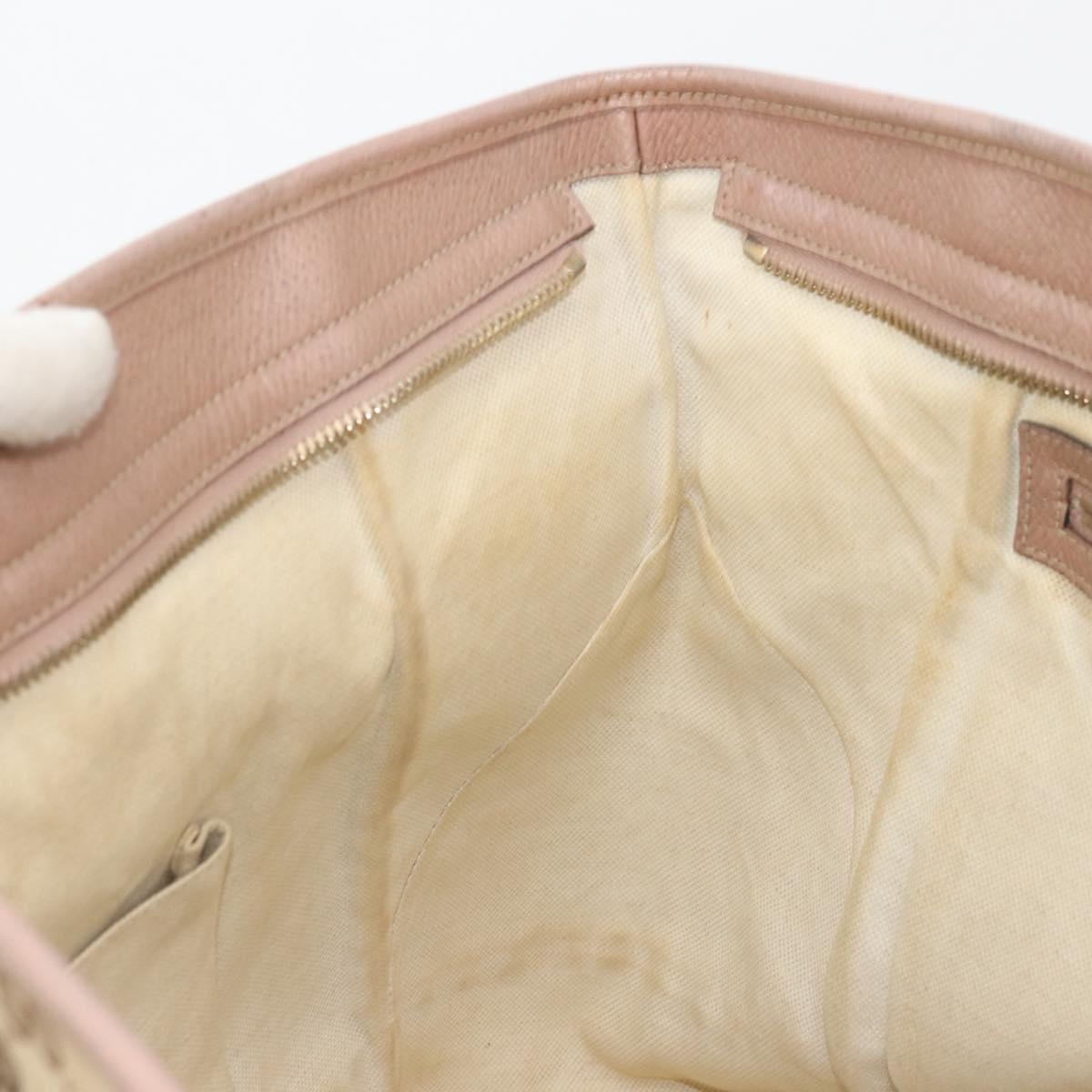 GUCCI GG Canvas Tote Bag Beige Gold 323671 Auth BA12545