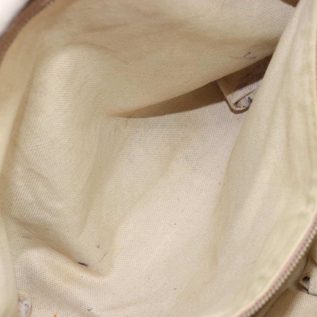 GUCCI GG Canvas Tote Bag Beige Gold 323671 Auth BA12545