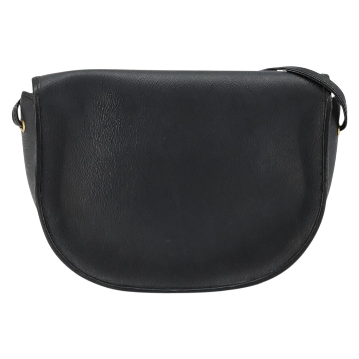 Christian Dior Honeycomb Canvas Shoulder Bag PVC Black Gold Auth BA12549