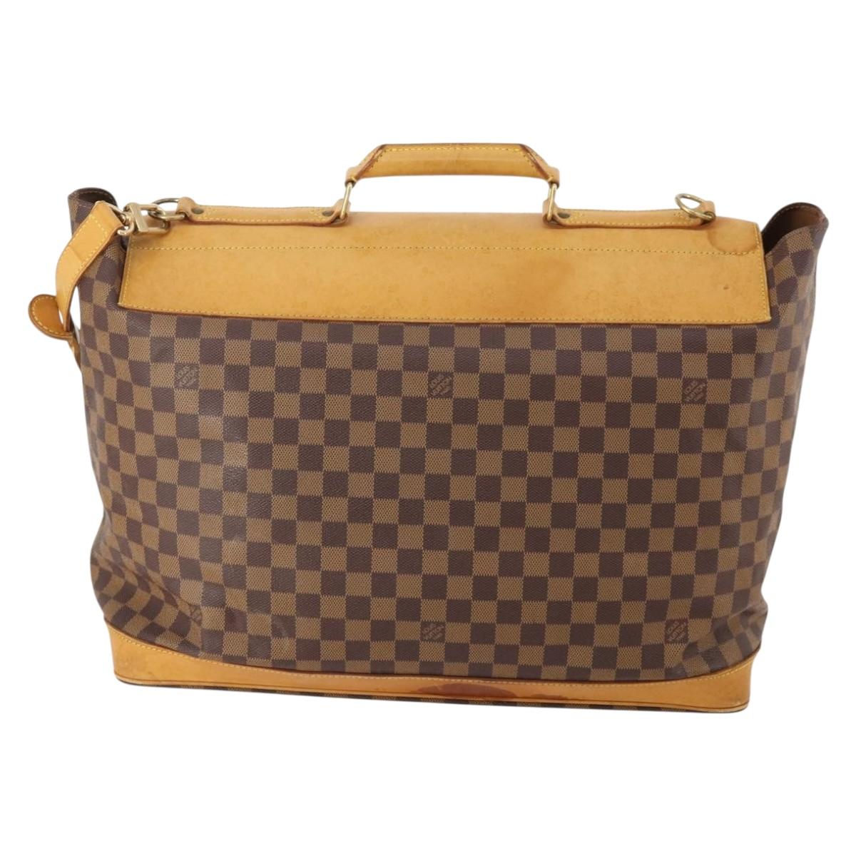 LOUIS VUITTON Damier Ebene Clipper Boston Bag 2way M99039 LV Auth BA12554A