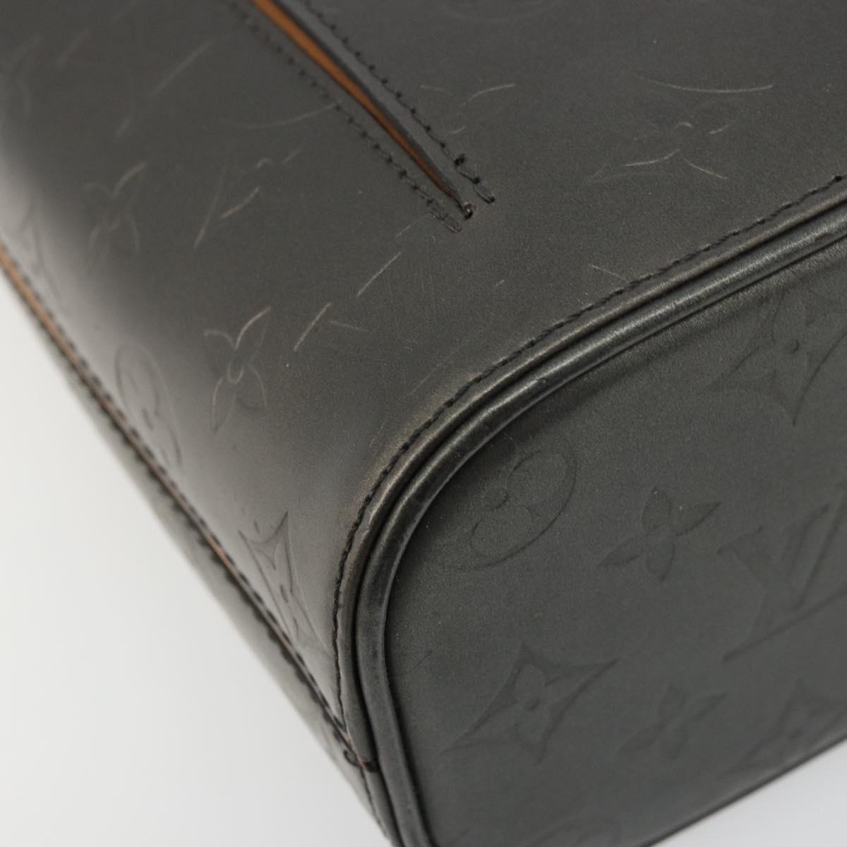 LOUIS VUITTON Monogram Mat Willwood Shoulder Bag Black M55102 LV Auth BA12557