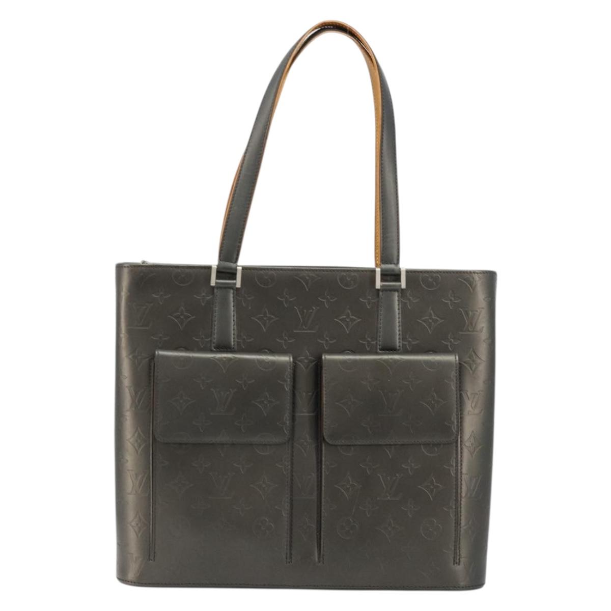 LOUIS VUITTON Monogram Mat Willwood Shoulder Bag Black M55102 LV Auth BA12557