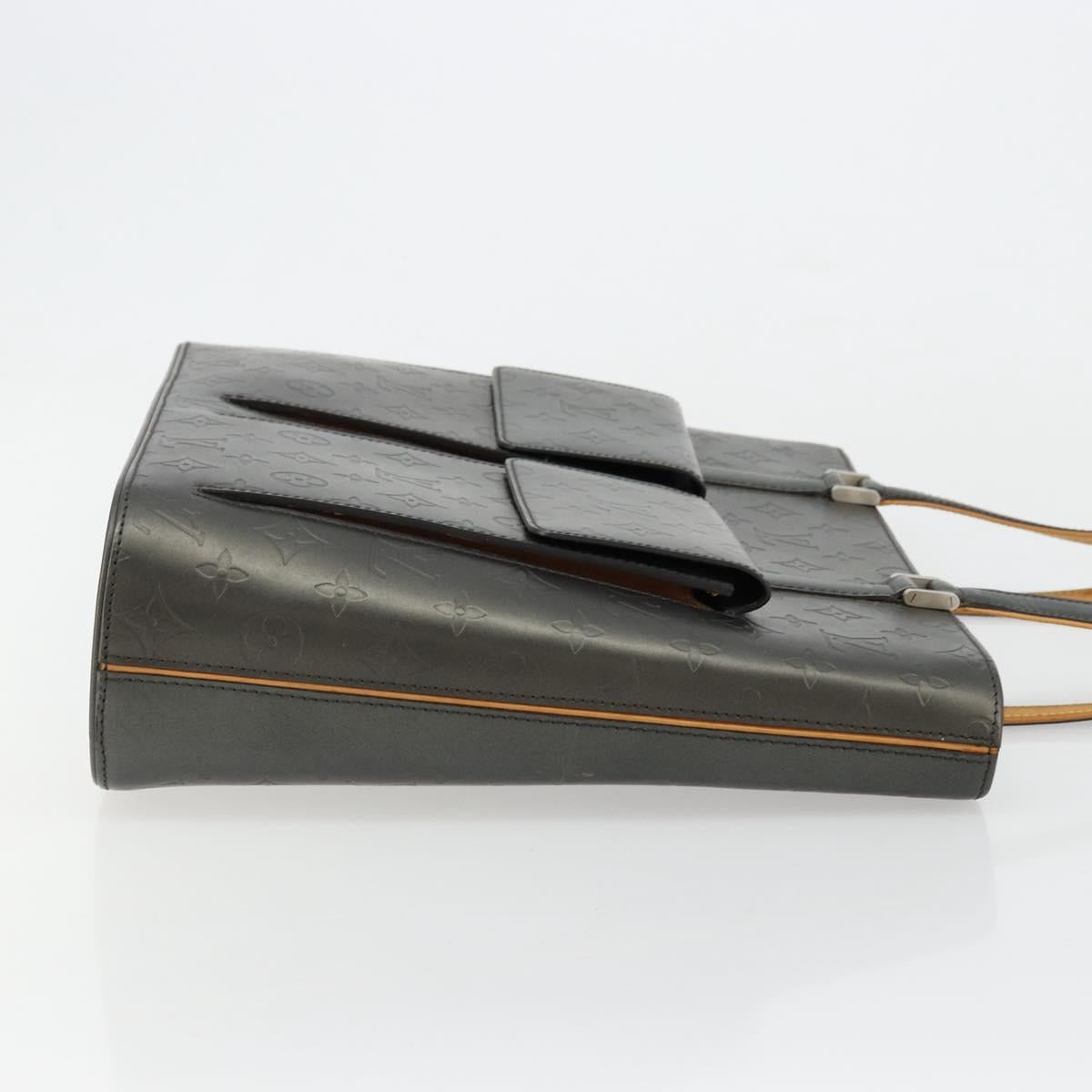 LOUIS VUITTON Monogram Mat Willwood Shoulder Bag Black M55102 LV Auth BA12557