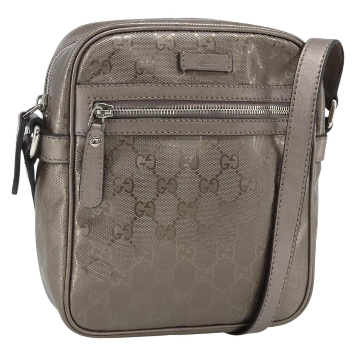 GUCCI GG Implementation Shoulder Bag PVC Pink Silver 233268 Auth BA12559A