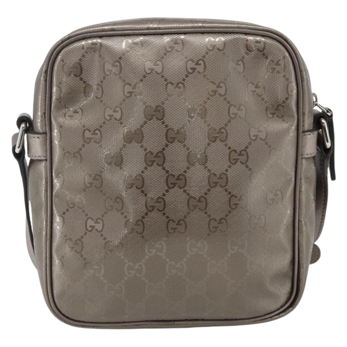 GUCCI GG Implementation Shoulder Bag PVC Pink Silver 233268 Auth BA12559A