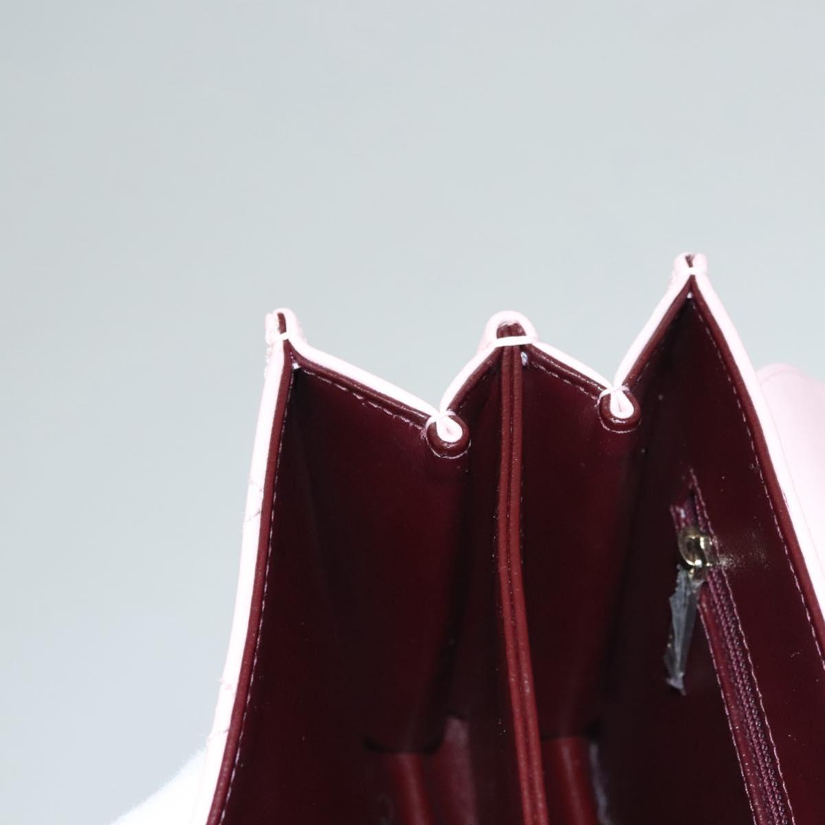 CHANEL Matelasse25 Single Flap Chain Shoulder Bag Lamb Skin Pink CC Auth BA1256AM