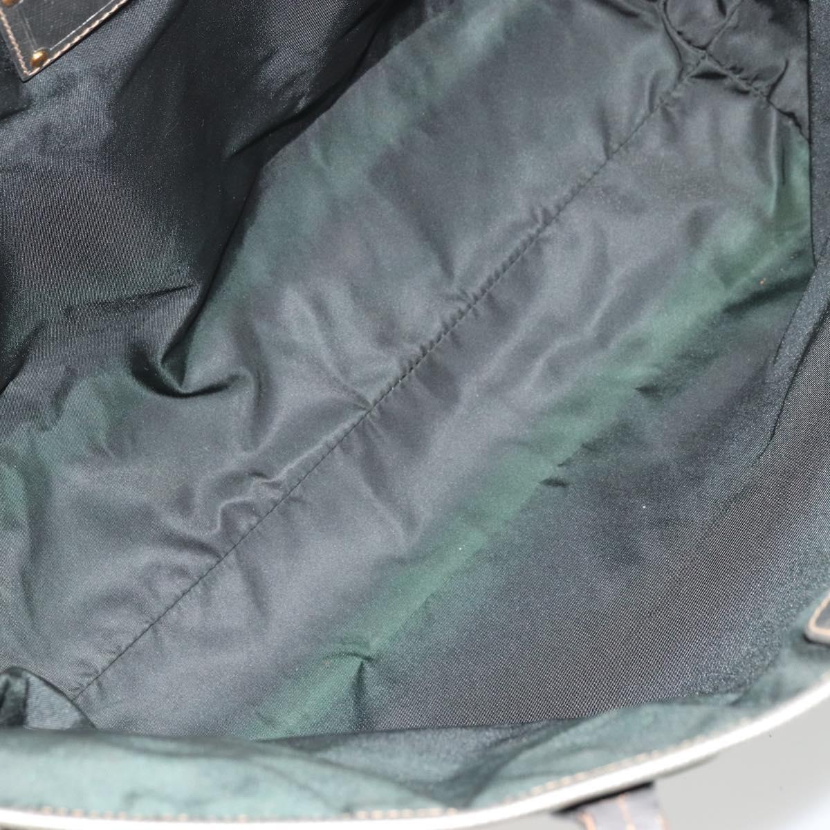 PRADA Tote Bag Nylon Green Gold Auth BA12579
