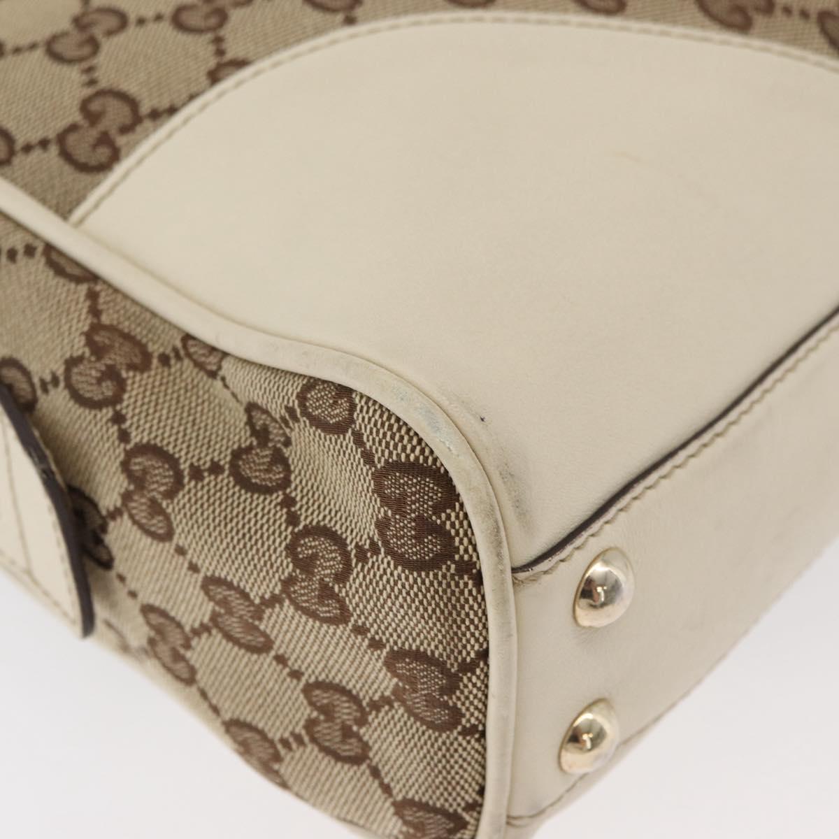GUCCI GG Canvas Tote Bag Beige Gold 169971 Auth BA12582