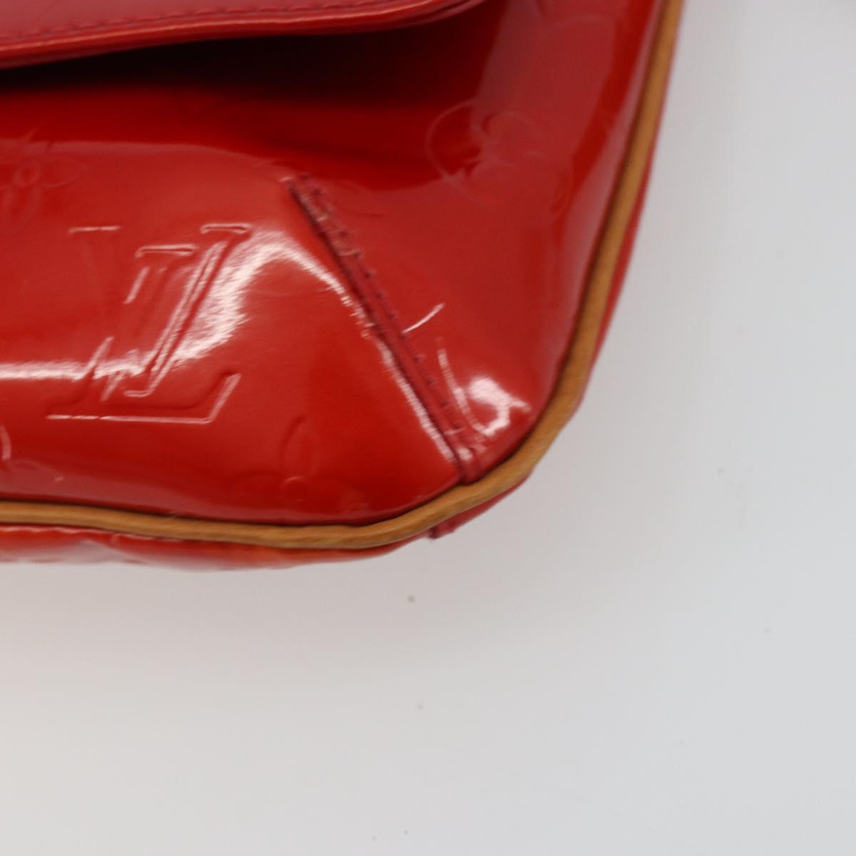 LOUIS VUITTON Monogram Vernis Thompson Street Bag Red Rouge M91094 Auth BA12592