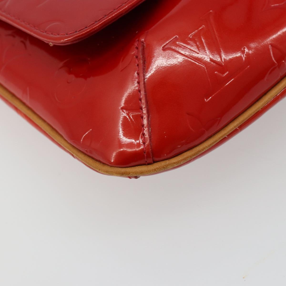 LOUIS VUITTON Monogram Vernis Thompson Street Bag Red Rouge M91094 Auth BA12592