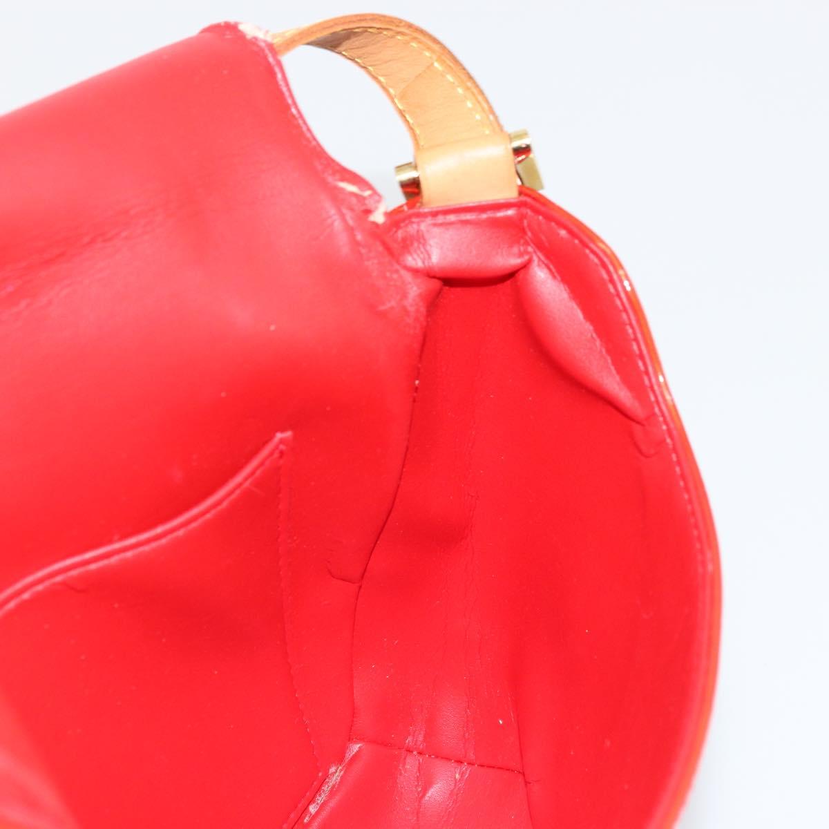LOUIS VUITTON Monogram Vernis Thompson Street Bag Red Rouge M91094 Auth BA12592