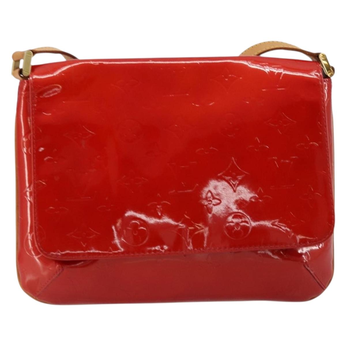 LOUIS VUITTON Monogram Vernis Thompson Street Bag Red Rouge M91094 Auth BA12592