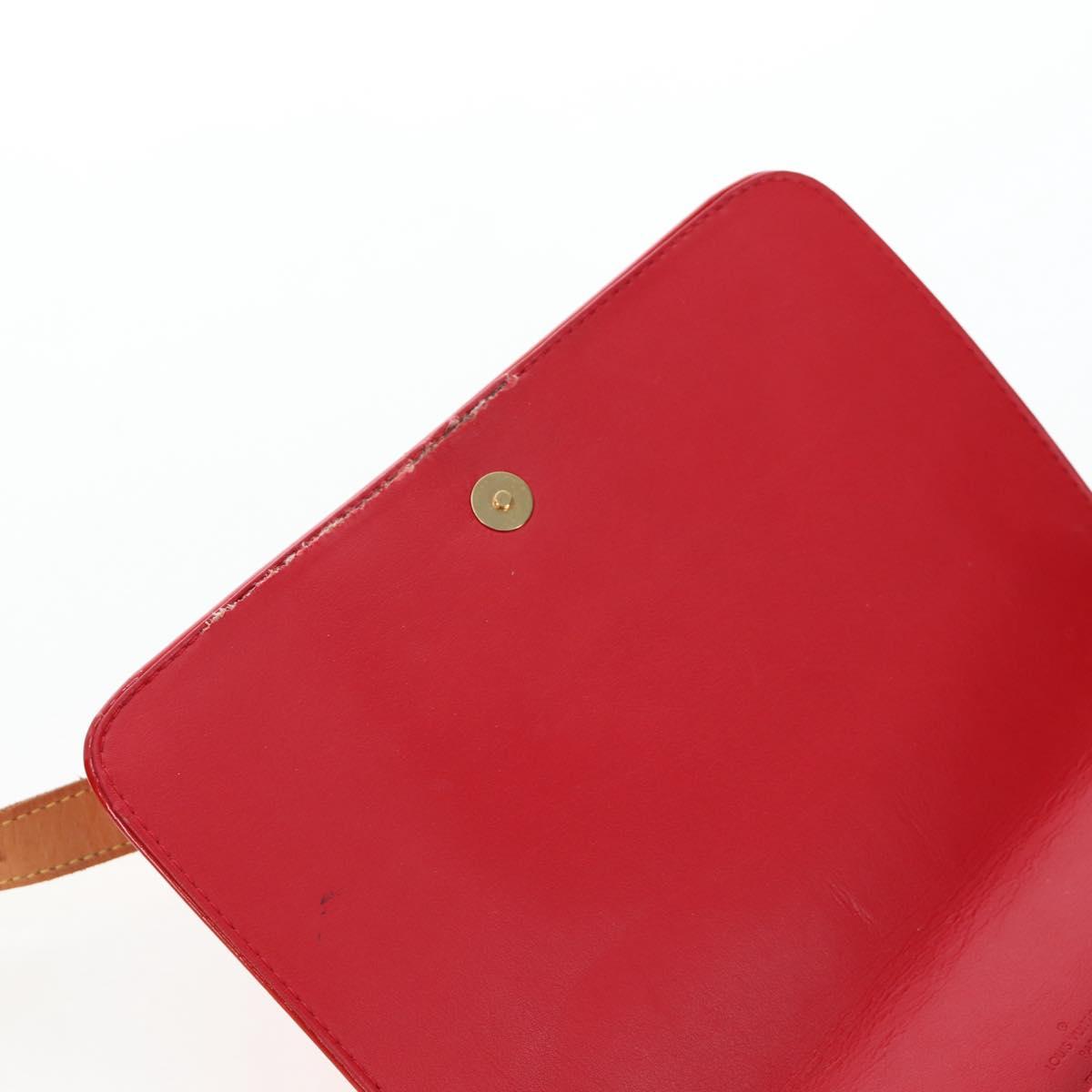 LOUIS VUITTON Monogram Vernis Thompson Street Bag Red Rouge M91094 Auth BA12592