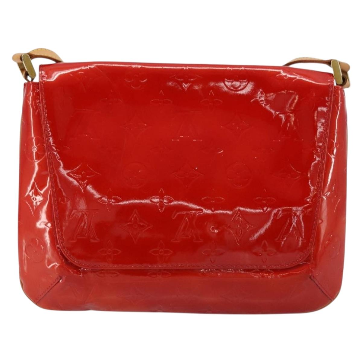 LOUIS VUITTON Monogram Vernis Thompson Street Bag Red Rouge M91094 Auth BA12592