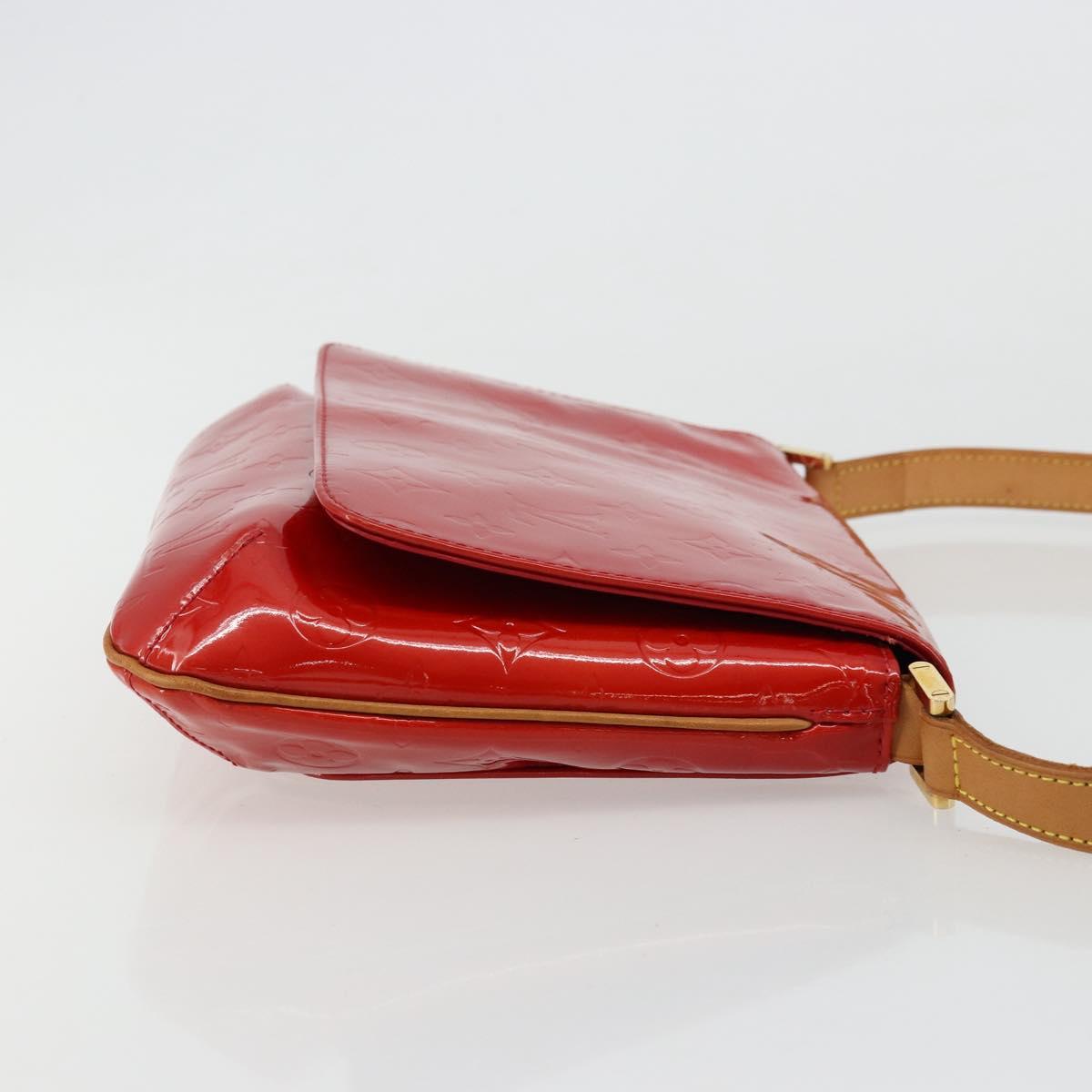 LOUIS VUITTON Monogram Vernis Thompson Street Bag Red Rouge M91094 Auth BA12592