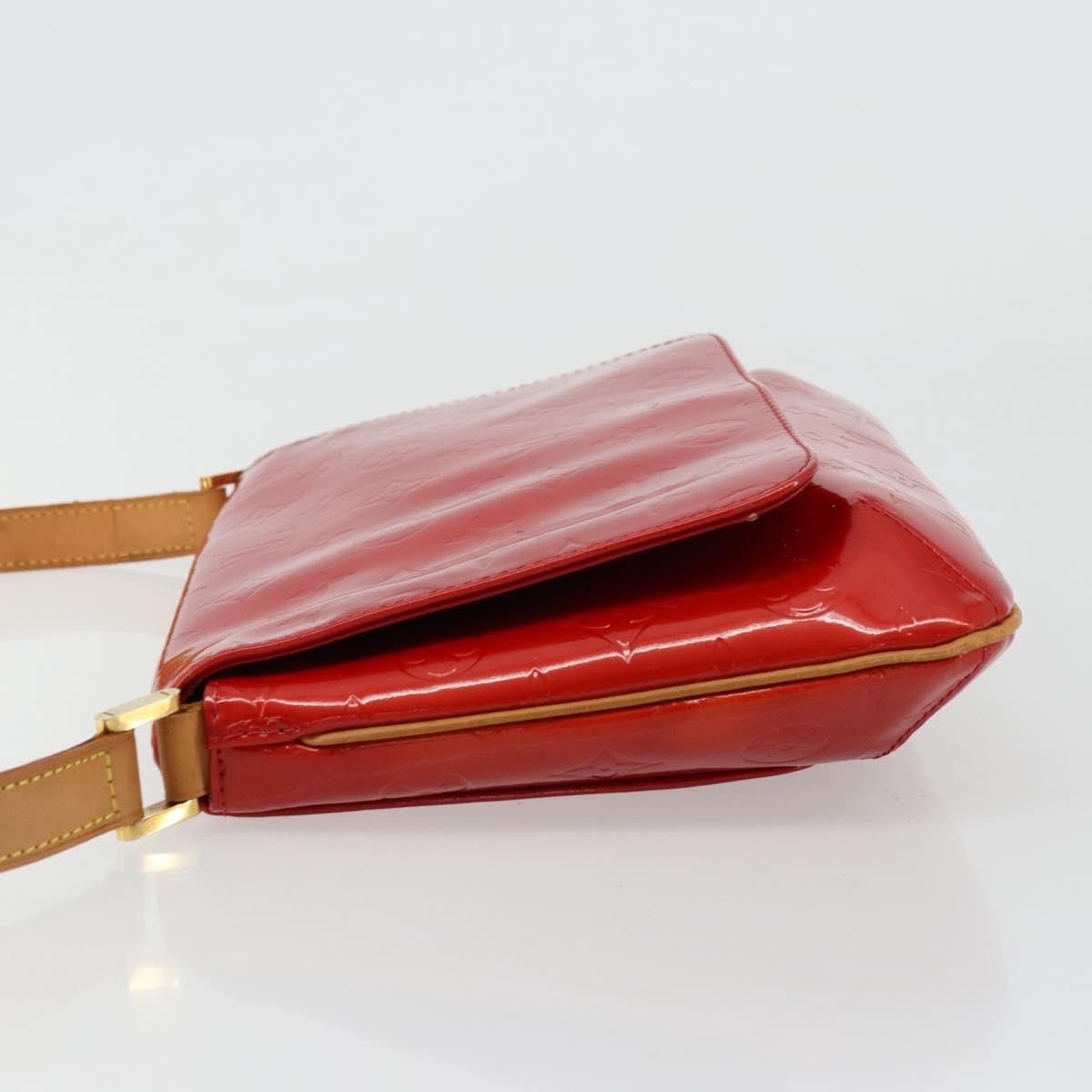LOUIS VUITTON Monogram Vernis Thompson Street Bag Red Rouge M91094 Auth BA12592