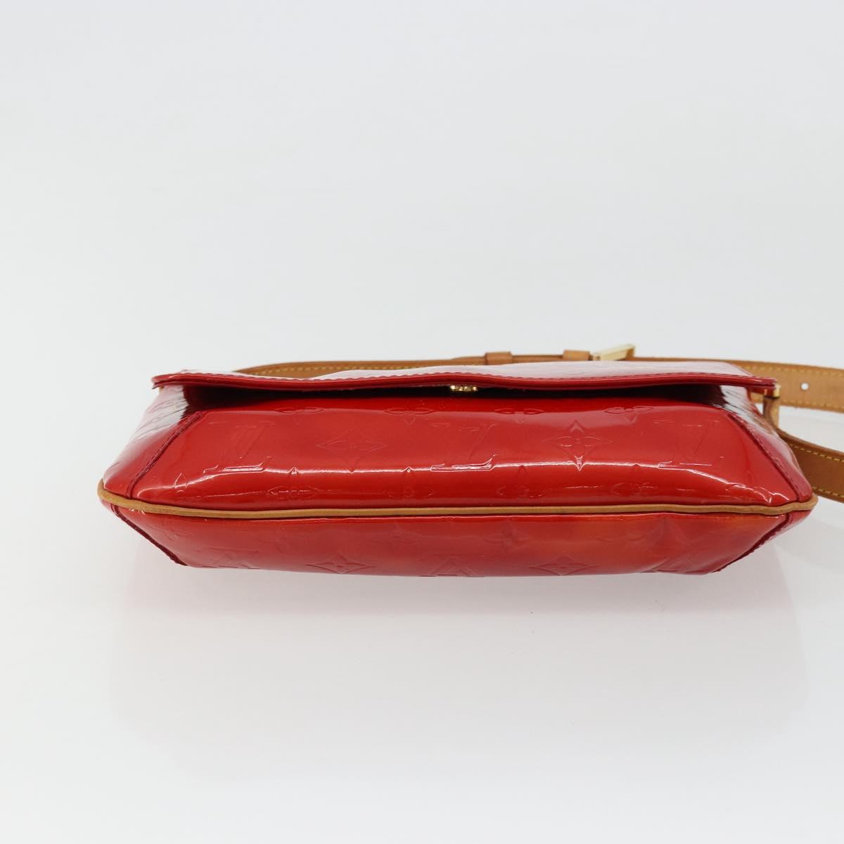 LOUIS VUITTON Monogram Vernis Thompson Street Bag Red Rouge M91094 Auth BA12592