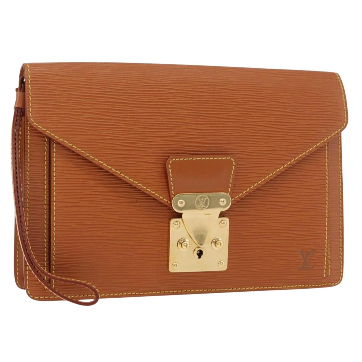 LOUIS VUITTON Epi Serie Dragonne Hand Bag Zipangu Gold M52618 LV Auth BA12593