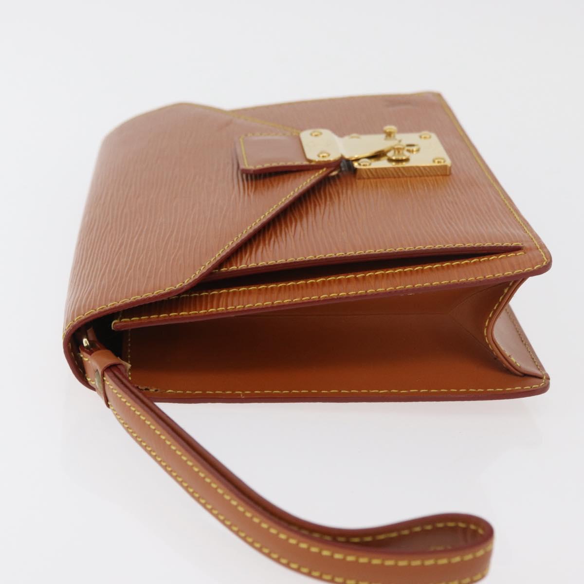 LOUIS VUITTON Epi Serie Dragonne Hand Bag Zipangu Gold M52618 LV Auth BA12593