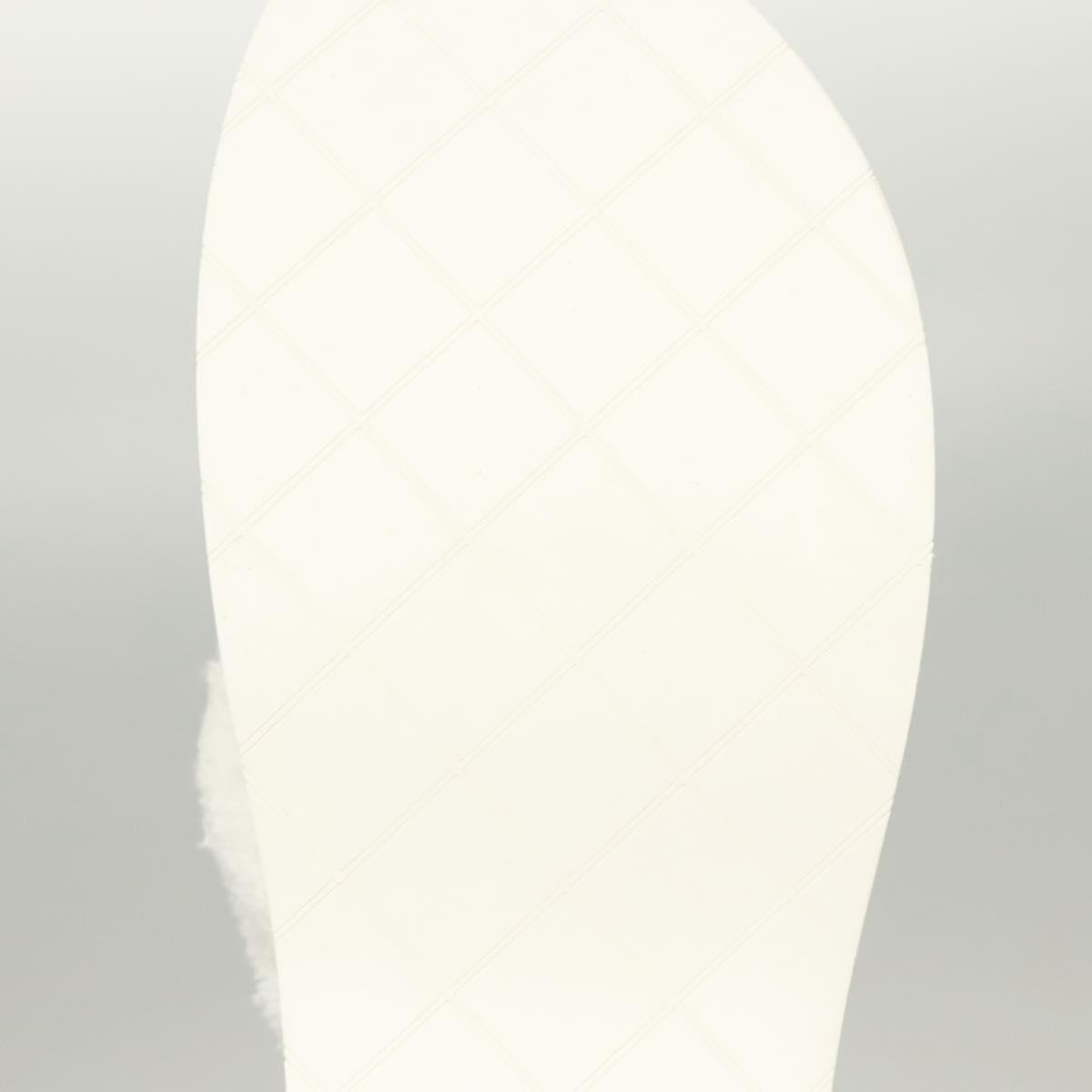 CHANEL Beach Sandals Cotton 39C White CC Auth BA1259SM