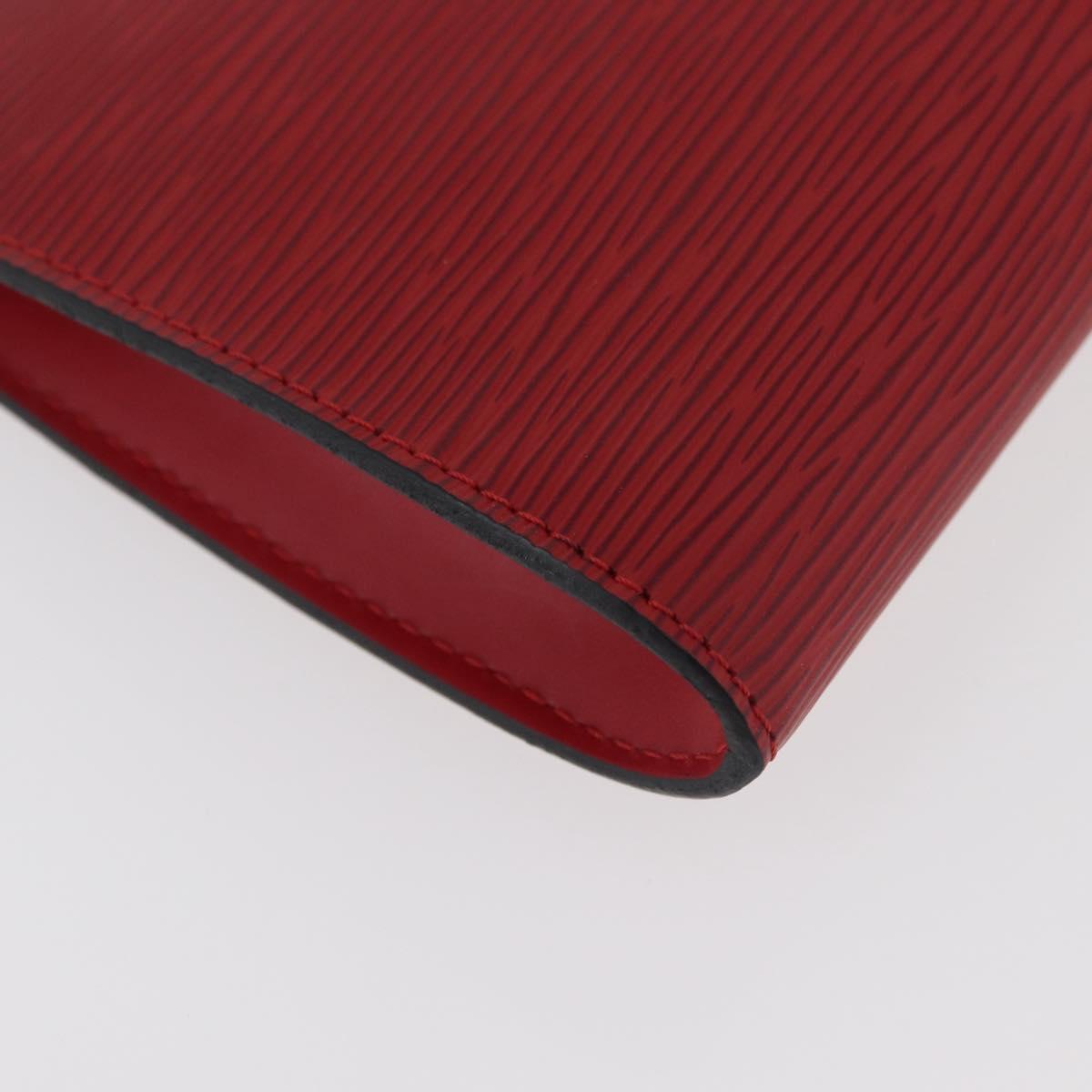LOUIS VUITTON Epi Pochette Accessoires Pouch Red M52947 LV Auth BA12612A