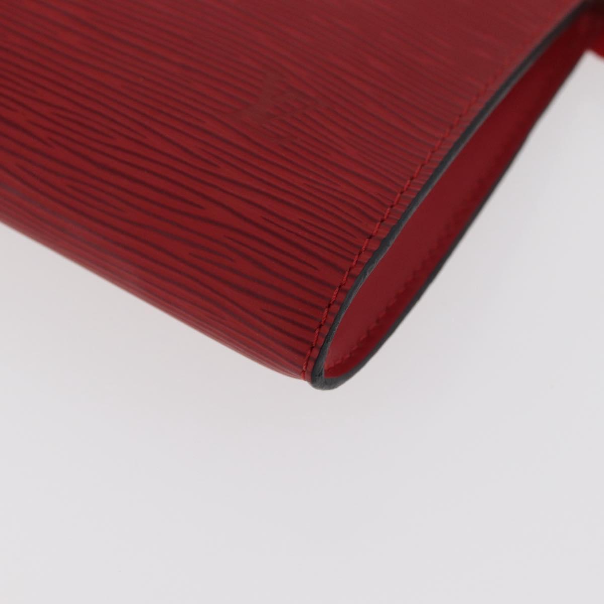 LOUIS VUITTON Epi Pochette Accessoires Pouch Red M52947 LV Auth BA12612A