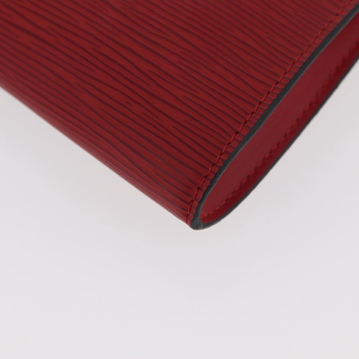 LOUIS VUITTON Epi Pochette Accessoires Pouch Red M52947 LV Auth BA12612A