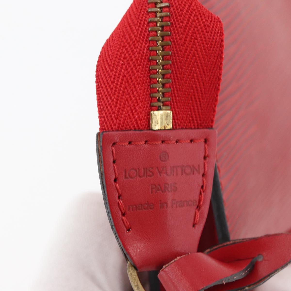 LOUIS VUITTON Epi Pochette Accessoires Pouch Red M52947 LV Auth BA12612A